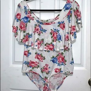 Woman’s floral bodysuit